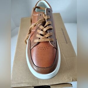 Bruno Marc Brown Leather Men's Sneakers